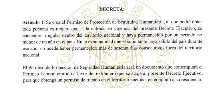 Panamá crea un permiso de protección ‘humanitaria’ que permite a los migrantes irregulares permanecer hasta por 8 años