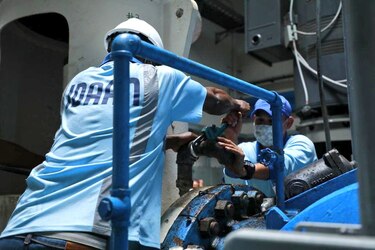Potabilizadora de Chilibre trabaja al 100% tras culminar cambio de bomba