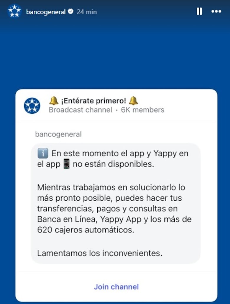 Yappy reportó problemas este viernes de carnaval; el servicio fue restablecido