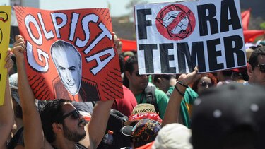 Protestas contra Michel Temer marcan fiesta de la independencia en Brasil