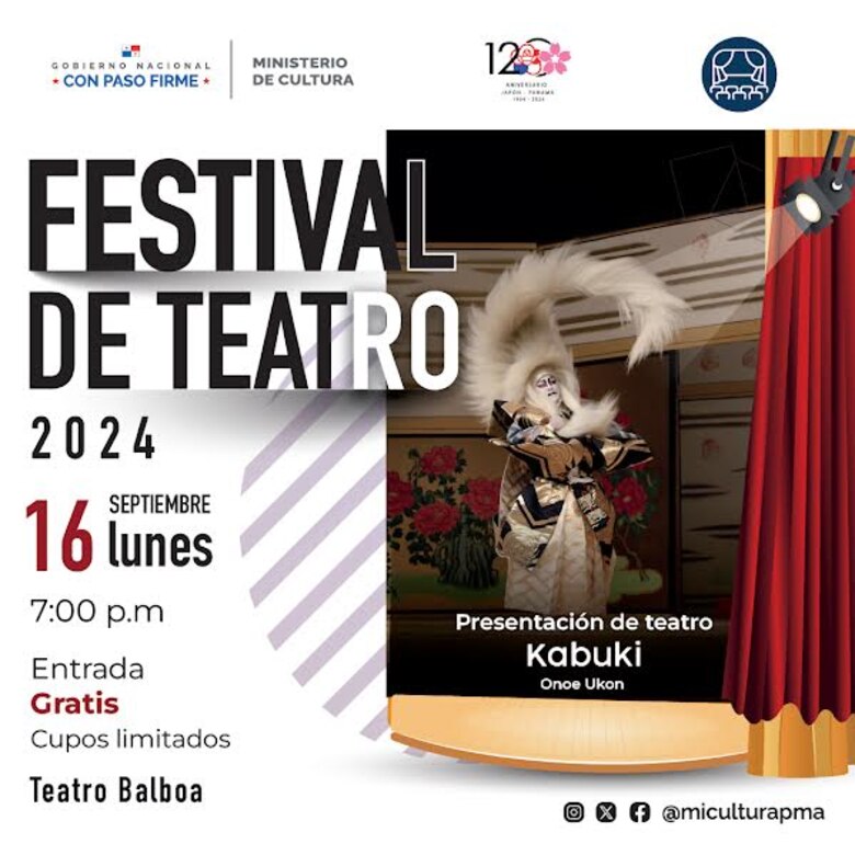 Celebran los 120 años de relaciones Japón-Panamá con la presentación de teatro Kabuki