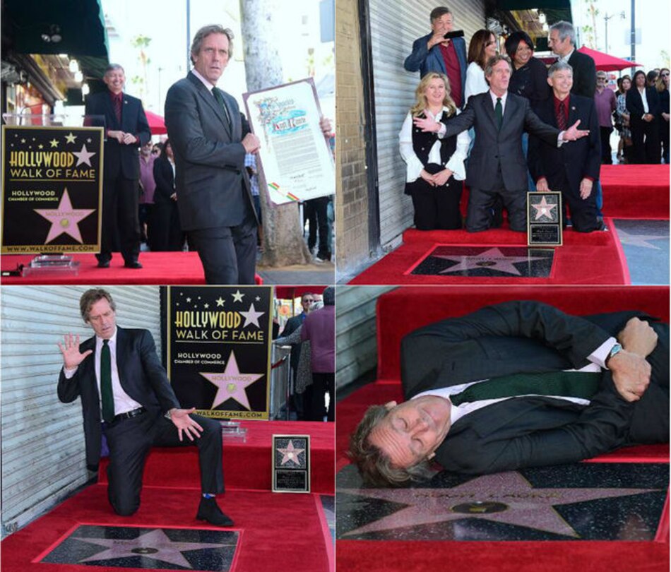 Hugh Laurie tiene su estrella en el Paseo de la Fama de Hollywood