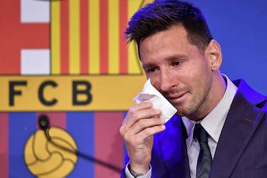 Un emocionado Messi dice que ‘nunca’ se imaginó que se iría del Barça