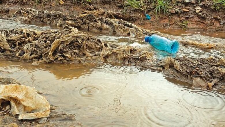 Rechazar la basura y el plástico desde el arte