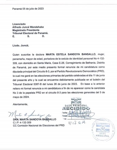 CDN del PRD escogerá a los suplentes de los candidatos que ganaron en la primaria del 11 de junio