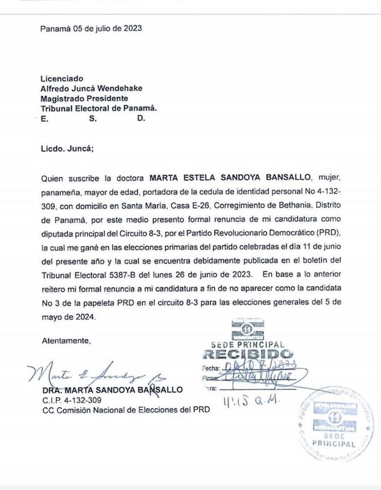 CDN del PRD escogerá a los suplentes de los candidatos que ganaron en la primaria del 11 de junio