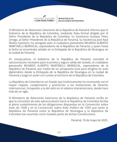 Ricardo Martinelli huye a Colombia con el aval de un viejo crítico: Gustavo Petro