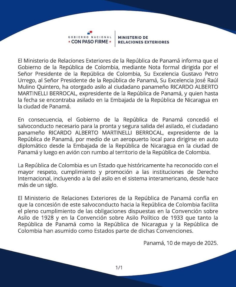 Ricardo Martinelli huye a Colombia con el aval de un viejo crítico: Gustavo Petro