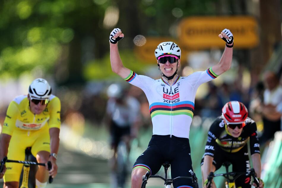 Pogacar: “Tener con este maillot en el Tour la centésima victoria es increíble”