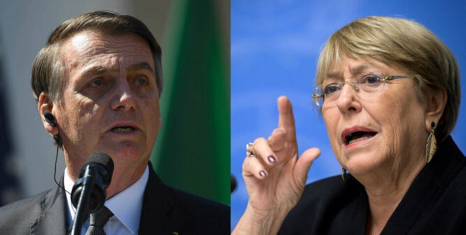 Bolsonaro acusa a Bachelet de entrometerse en la soberanía de Brasil