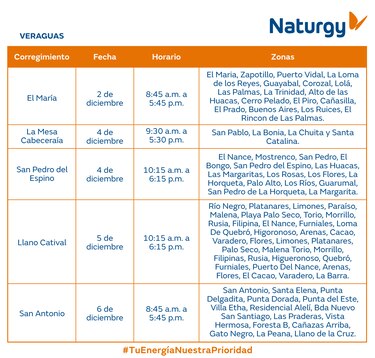 Trabajos de mantenimiento en la red eléctrica del 2 al 8 de diciembre de 2024