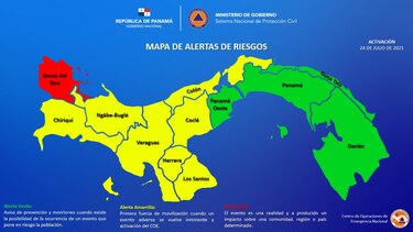 Declaran alerta roja en Bocas del Toro, debido a las constantes lluvias de las últimas horas