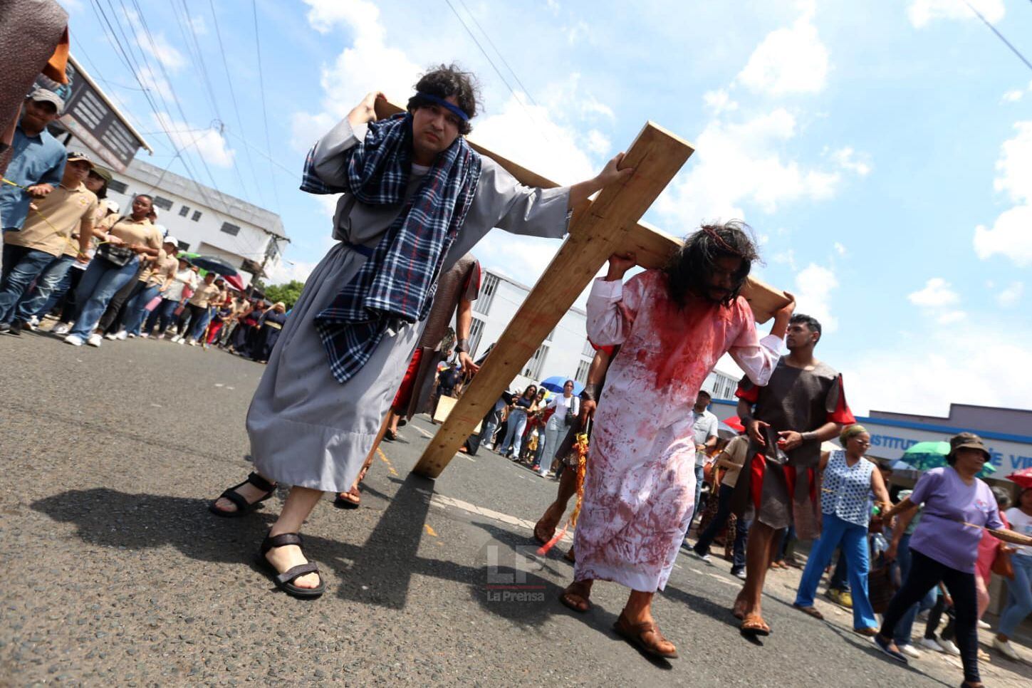 Vía Crucis en vivo desde La Chorrera, Panamá Oeste. 29 de marzo de 2024. Foto: Richard Bonilla